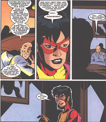 Hunter's lackey describes the murder motive of Hunter Brawn vs the Lee's, GenX Annual '99