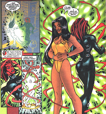 The M twins merge into Penance to take the 'real Monet's' place in GenX #40